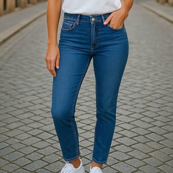 Madewell Pants - Madewell 11" High Rise Skinny Jeans Women's Size 26 Zip Fly Blue Denim Pant